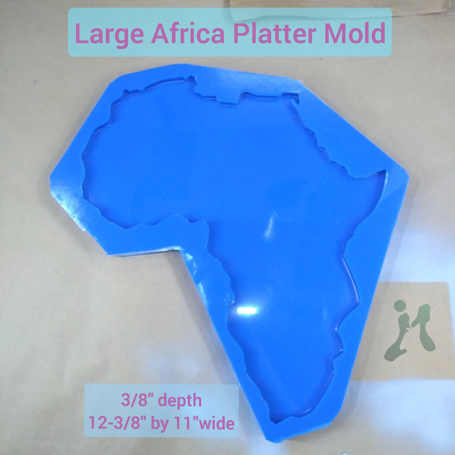 Large Africa Platter Silicone Mold- Glossy Surface