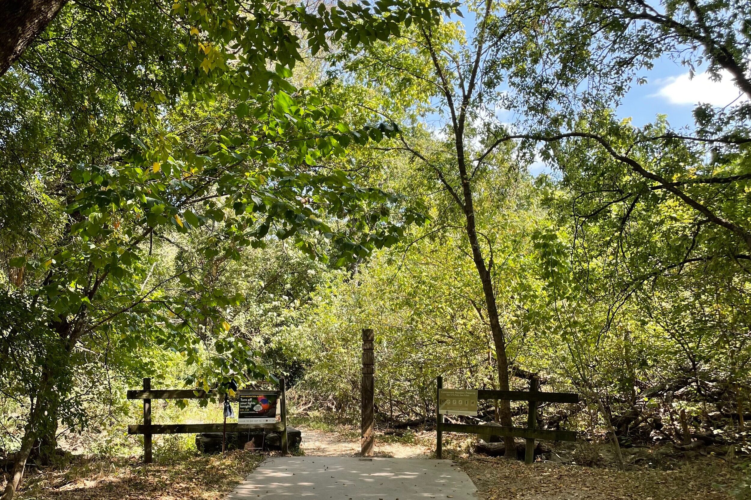Preserve entrance from Sun Creek Park
