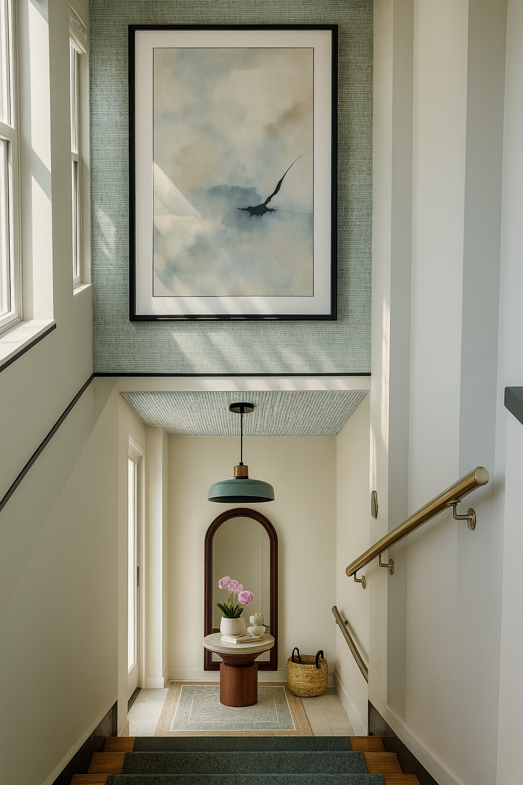 Casa Renegade Abstract Hero Print in Staircase.png