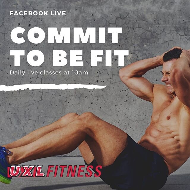 Live body weight training classes daily at 10am.
Tune in to Facebook Live.
#uxlfitness