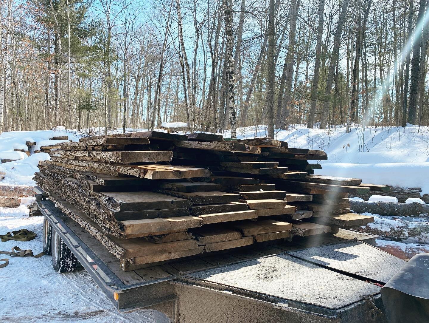 16&rsquo; live edge rare butternut slabs coming soon 🤘

&bull;
&bull;
&bull;
#rusticfurniture #durhamwoodworking #kawarthalakescarpentry
 #woodworking #bowmanville #woodsiding #woodmizer #reclaimedwood #reclaimedwoodfurniture #woodprojects #carpentr
