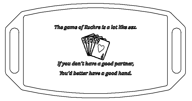 Euchre Party Serving Tray SVG File