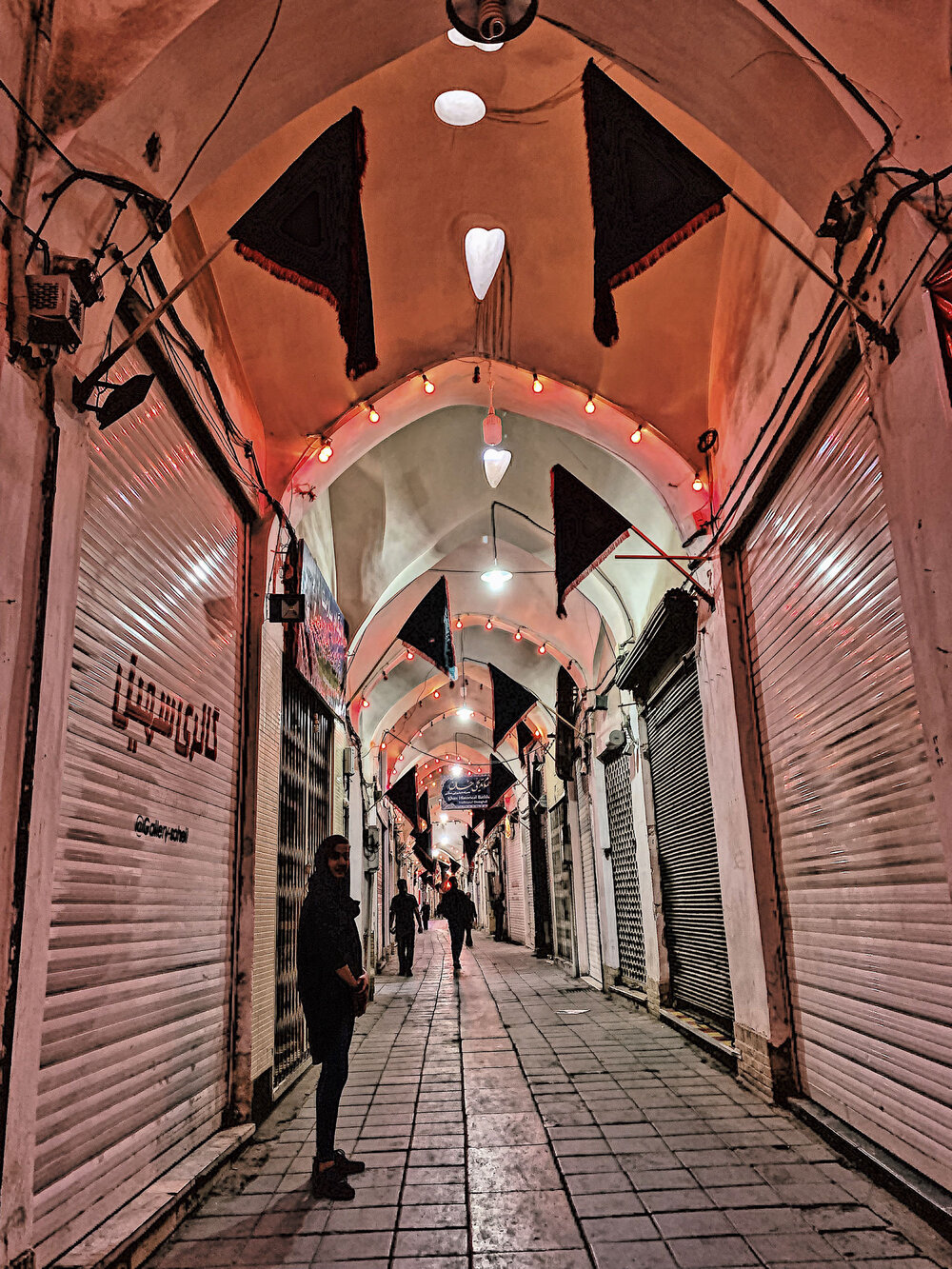 Kashan Market at night, during the Muharram Observances