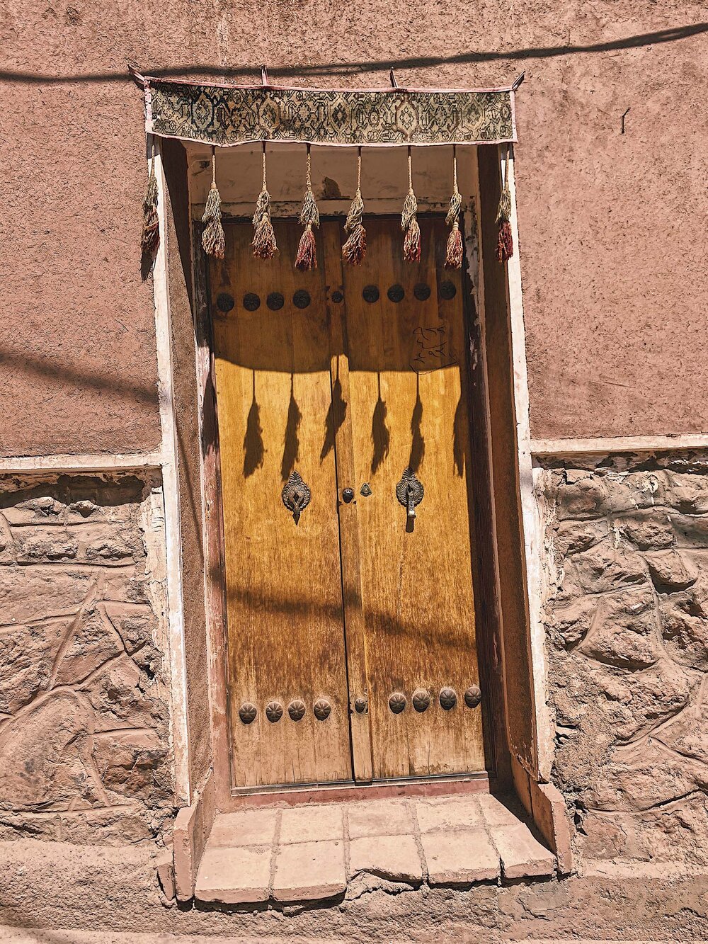 Decorated door, streets of Abyaneh, Iran