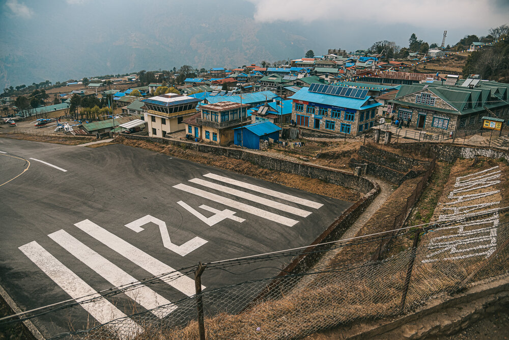 Lukla Airport, the starting point of the trek and considered one of the world's most dangerous airports. (Copy)