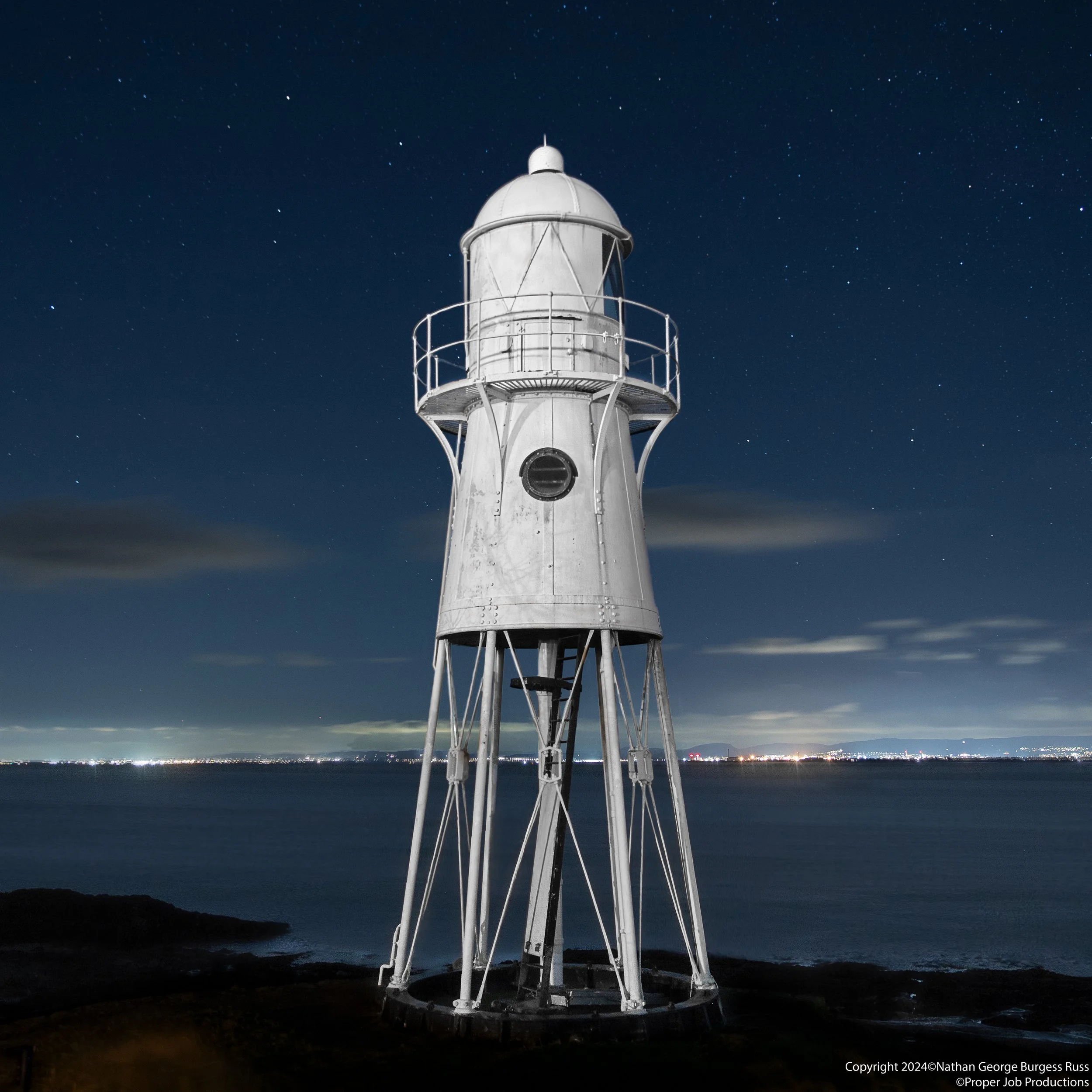 Black Nore Lighthouse in Portishead was built in 1894 by Trinity House and decommissioned in 2010, when it was sold to a charitable trust for preservation.
