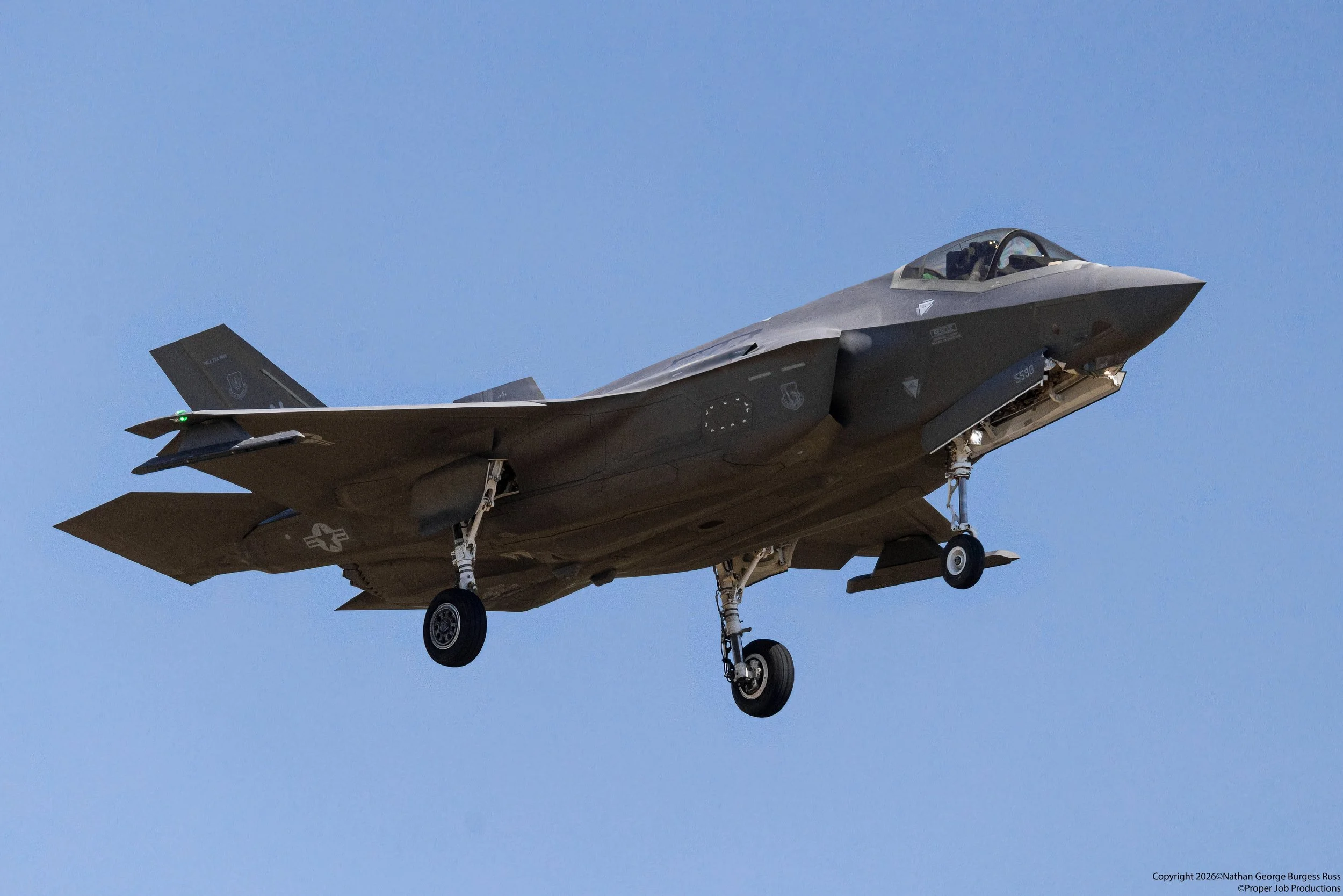 Lockheed Martin F-35A Lightning II - 20-5590 was built in late 2020 and assigned to the 495th Fighter Squadron, 48th Fighter Wing based at RAF Lakenheath.

Built in late 2020, this aircraft is part of the USAF’s newest generation of multi‑role stealt