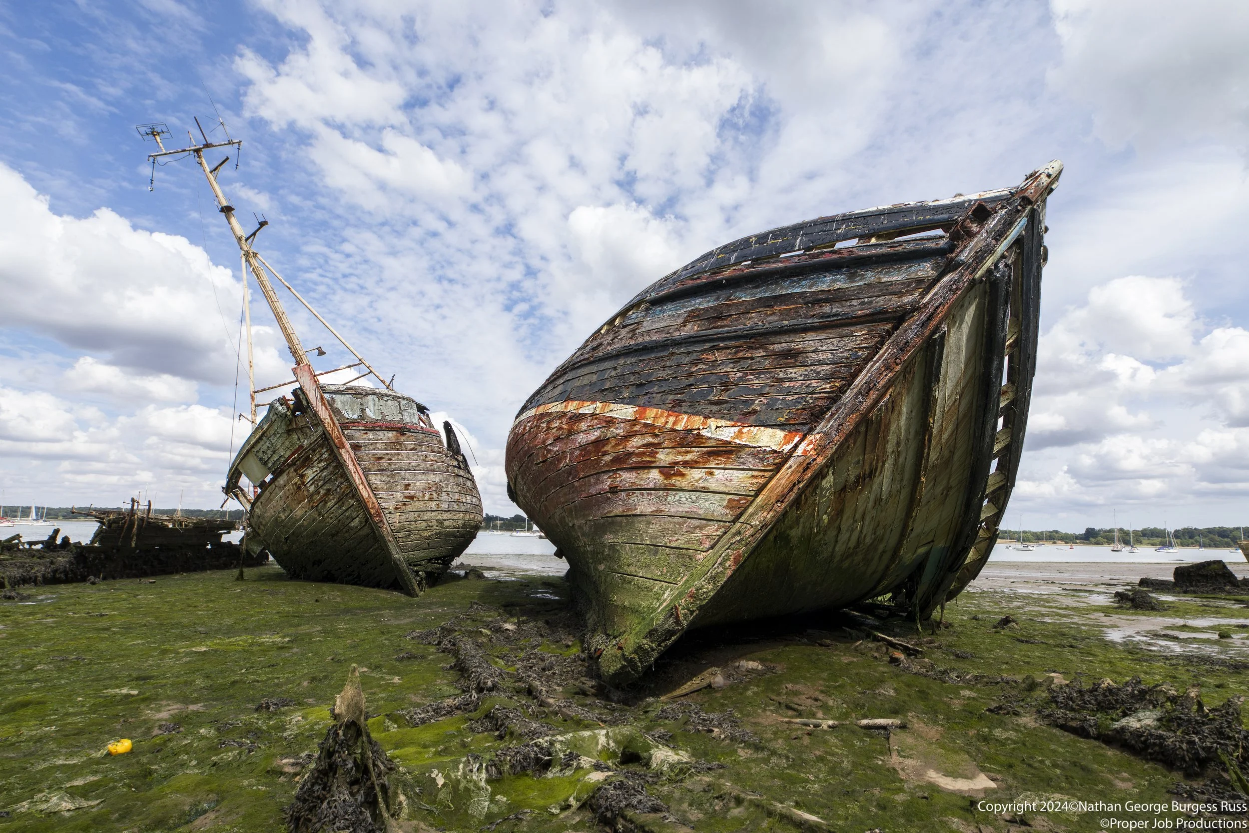 The two largest boats in the Pin Mill boat graveyard.
