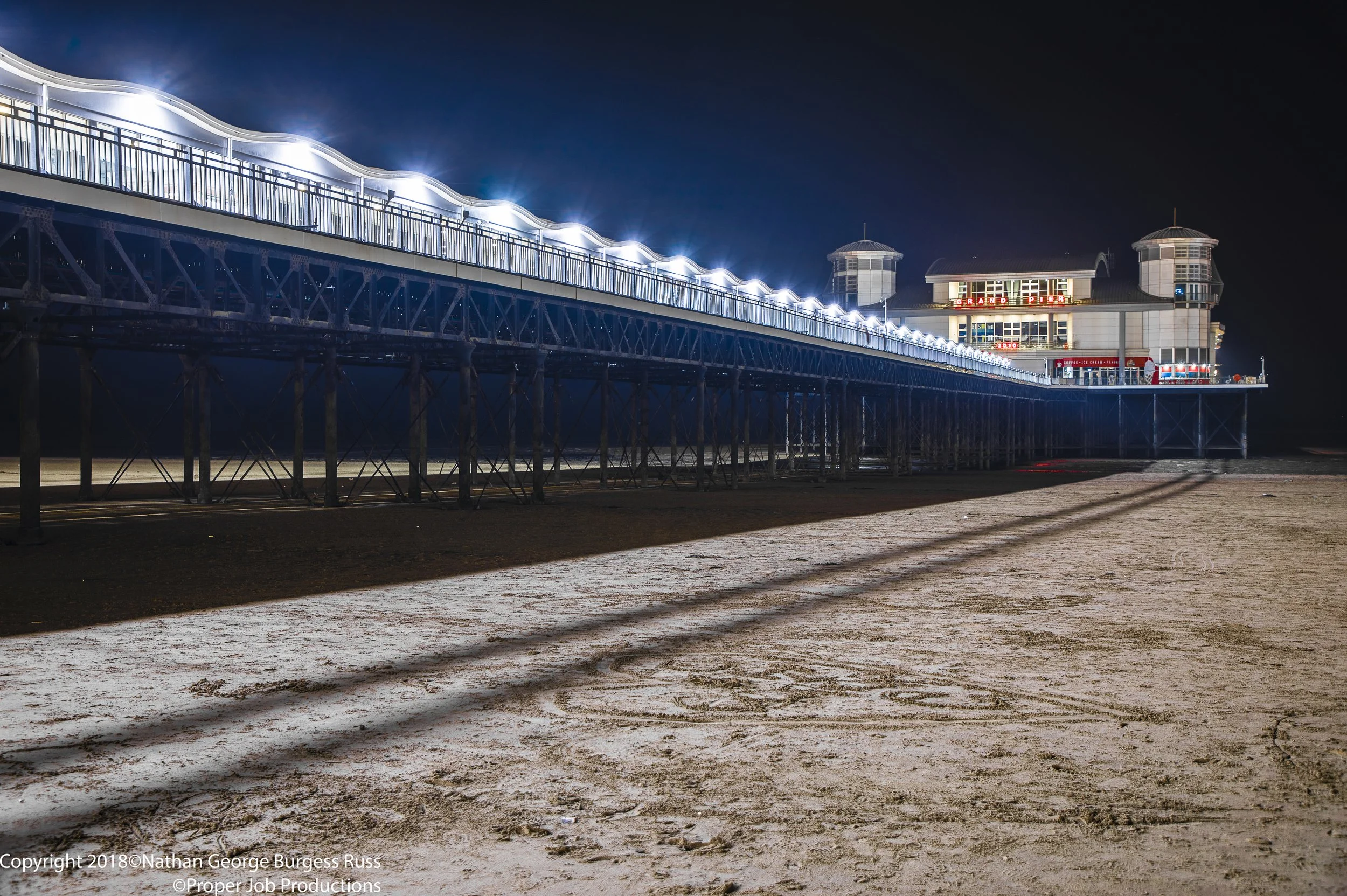 The Grand Pier is a classical example of late victorian/early edwardian pleasure pier, and the end of the pier is the third pavilion built at the far end of the pier, with the first being destroyed by fire on January the 13th in 1930 and the second p
