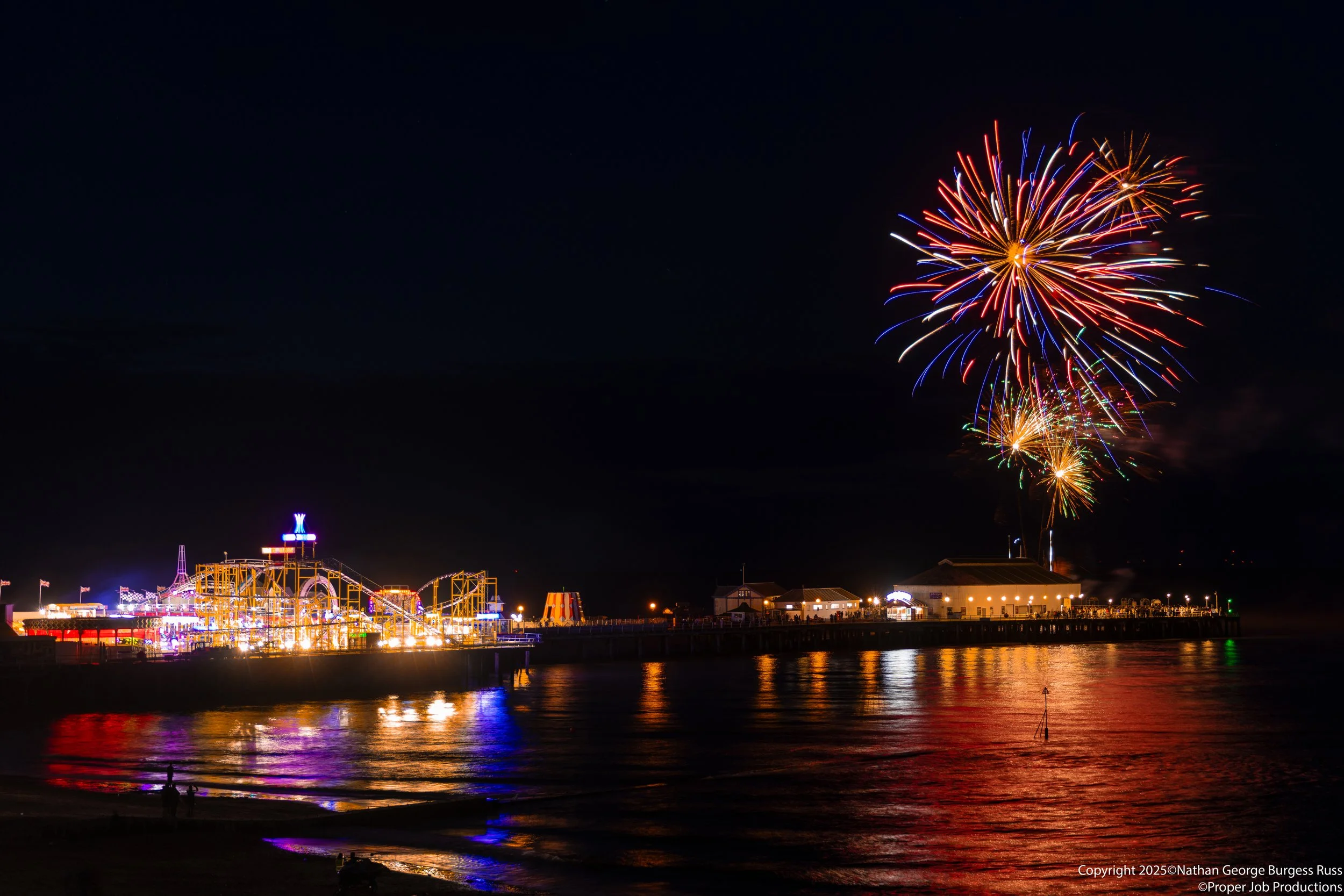 Clacton-On-Sea Pier fireworks.