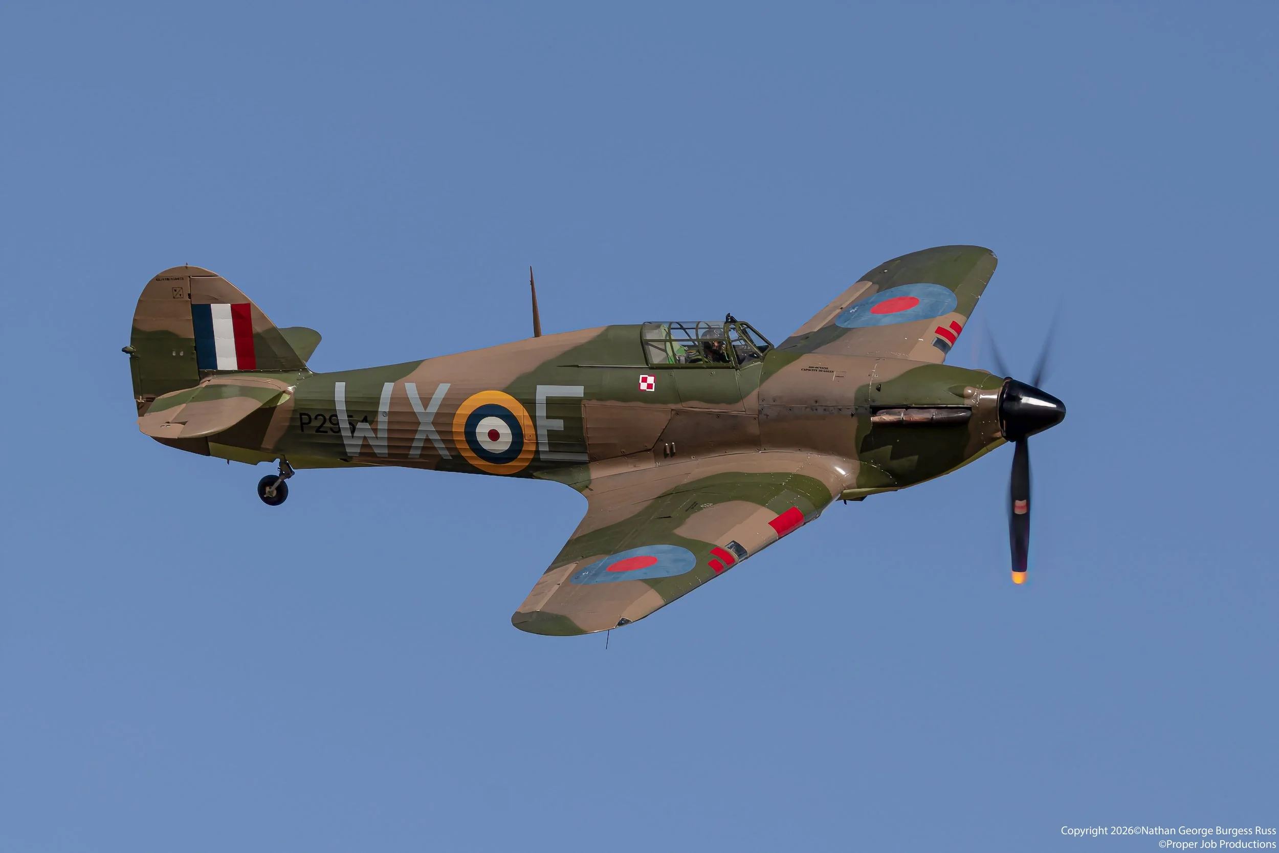 This Hawker Hurricane XIIA was originally built in Fort William at the Canadian Car and Foundry.  She was delivered to the Royal Canadian Air Force (RCAF) with the tail number 5711 in 1942.

She was initially delivered to 123rd (RCAF) Squadron at Deb