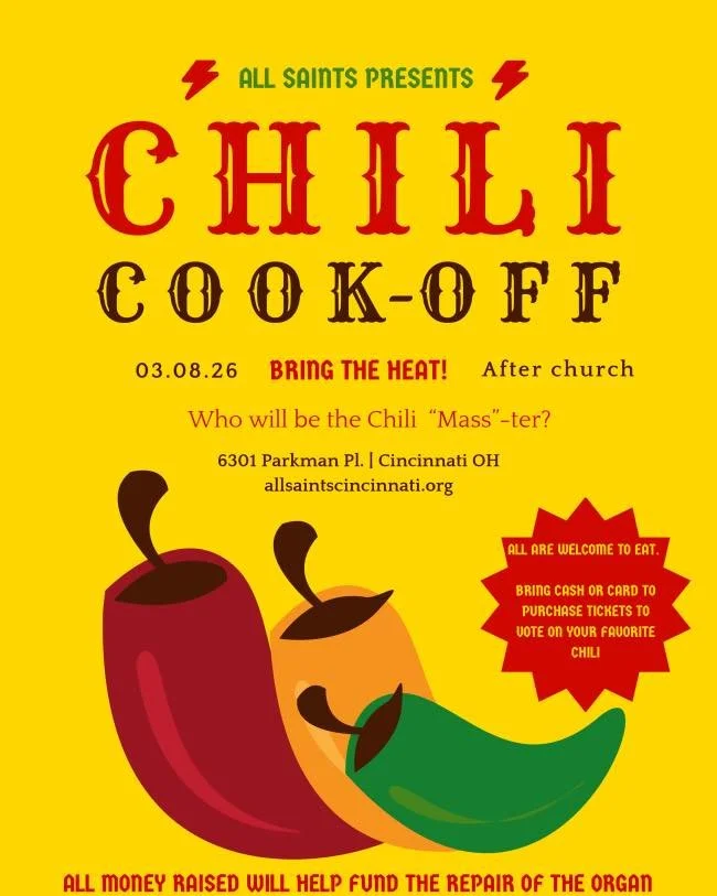 Tomorrow after church. Taste all of the chilis and bring home the trophy.