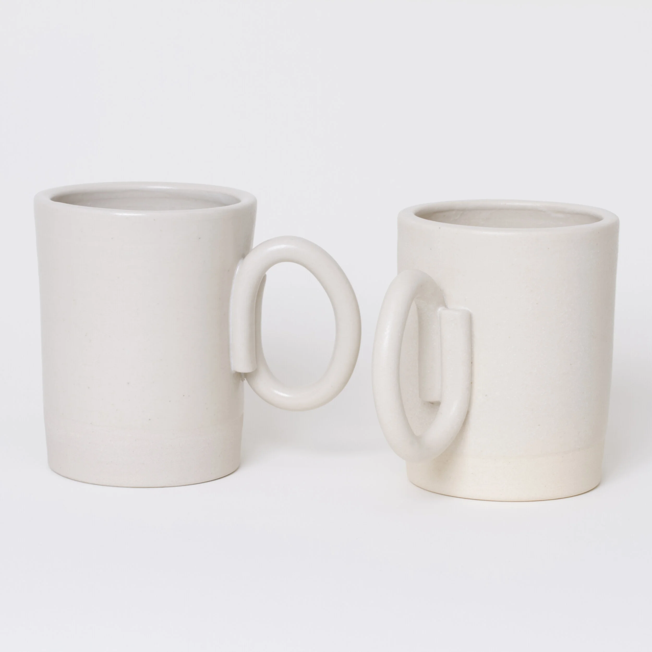 White Loop-Handle Mug