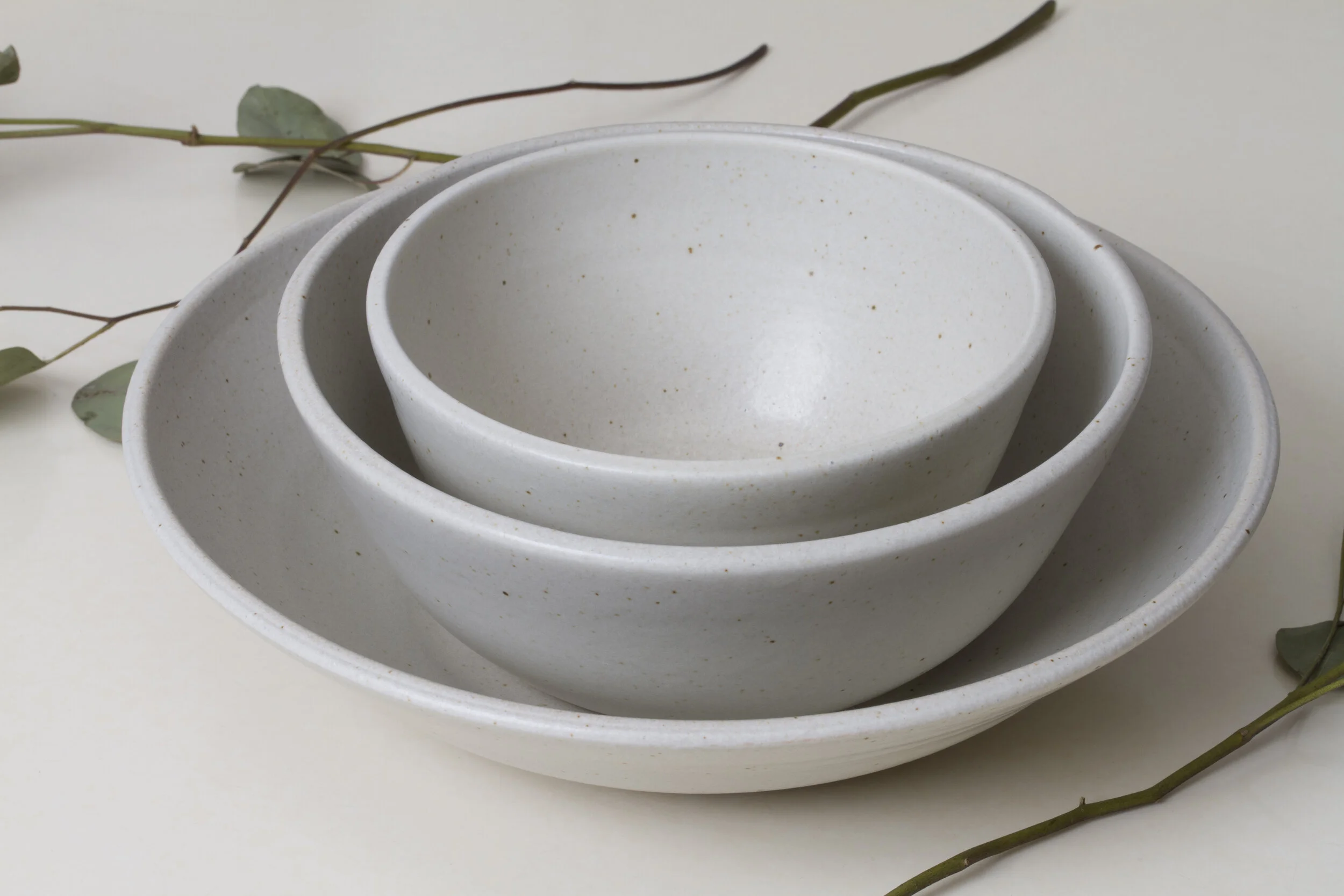 Matte White Nesting Bowl Set