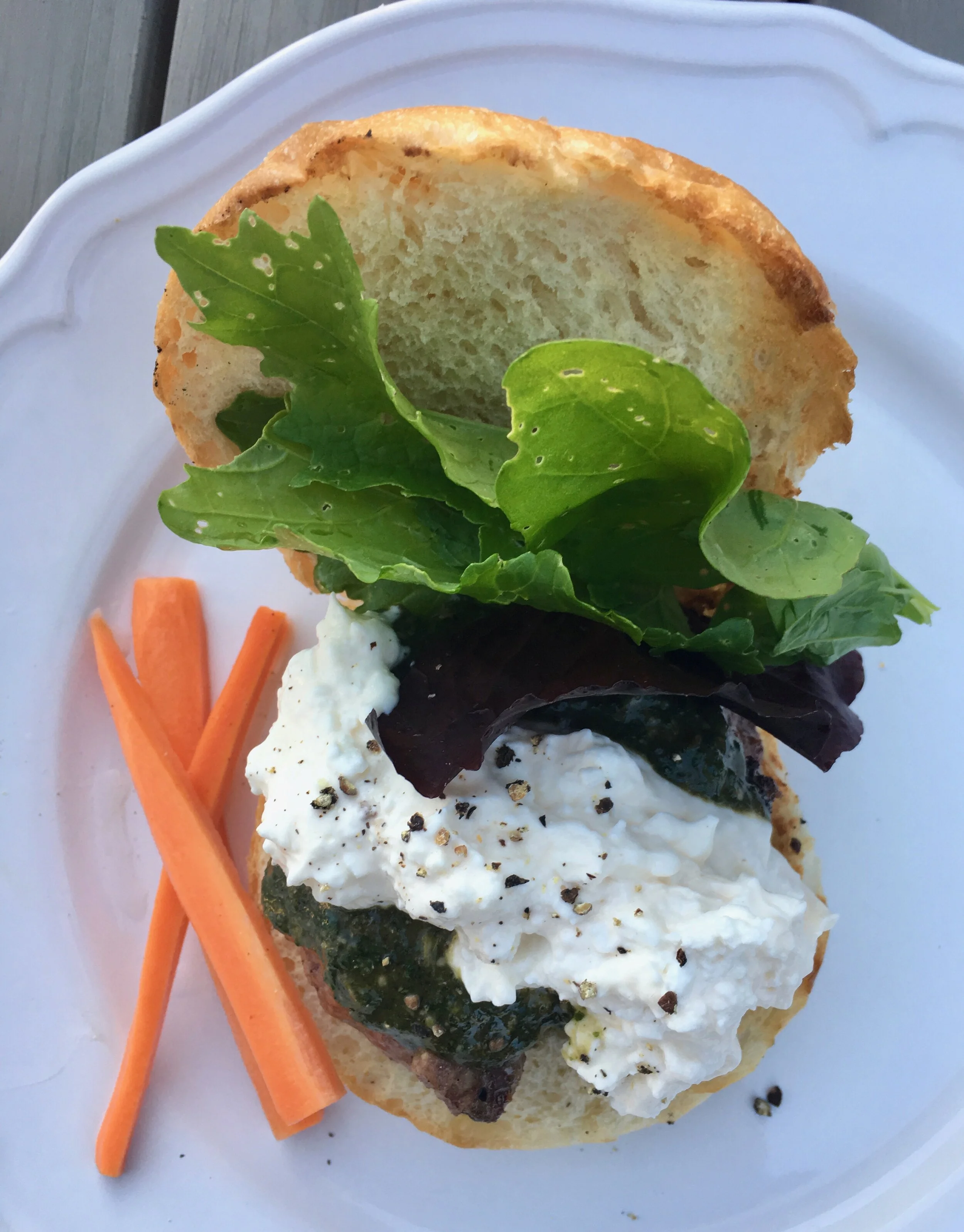 Geoffrey's favourite lamb burger