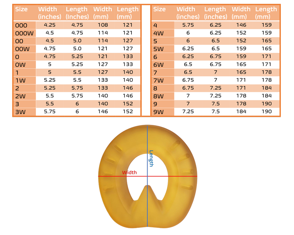 Horseshoe Sizes