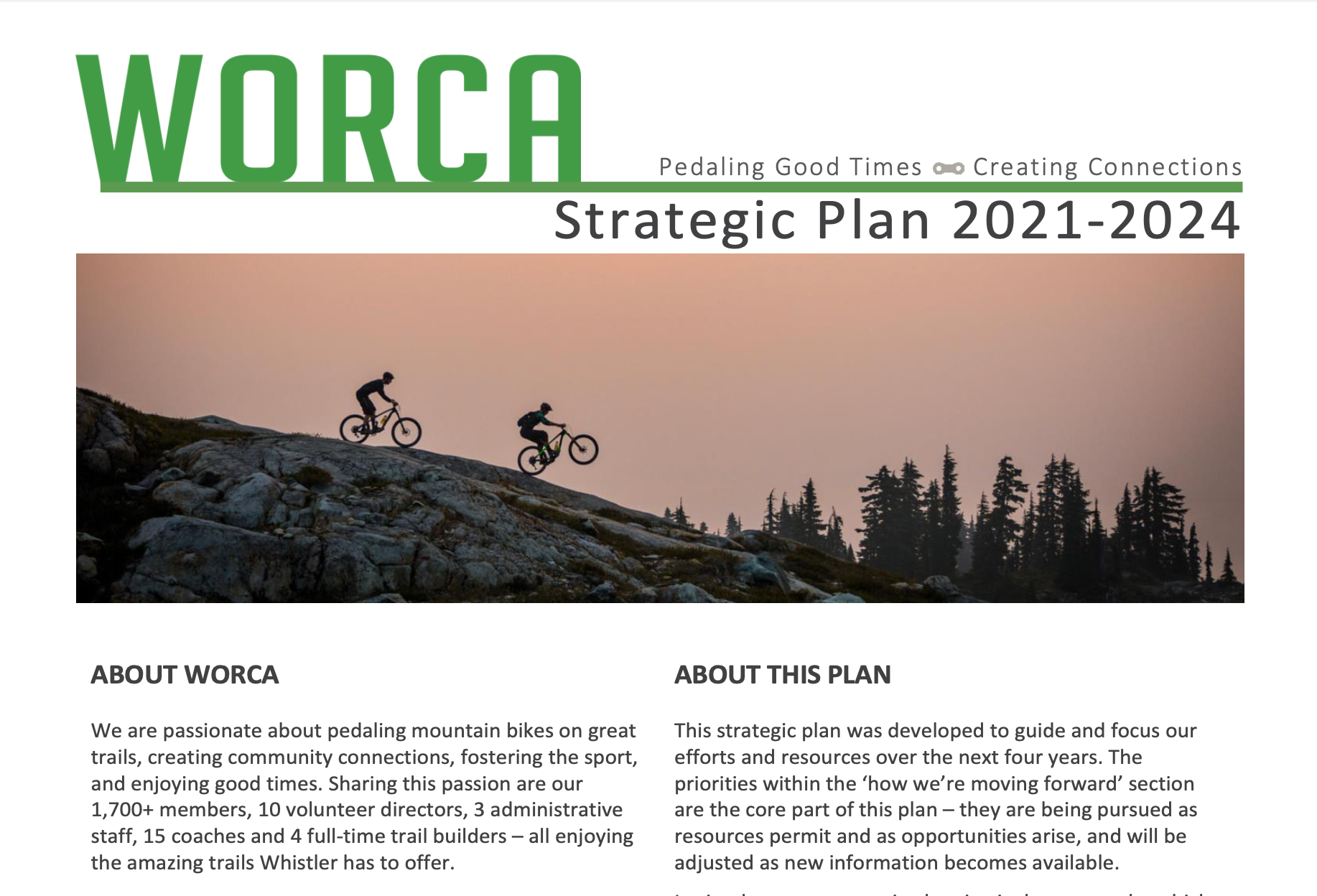 WORCA 2021-2024 Strategic Plan