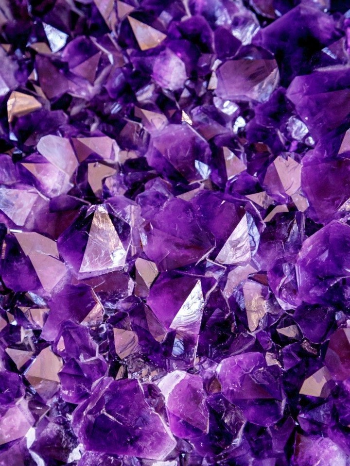 An up close shot of an Amethyst Quartz Geode from Gem Surprise Box 