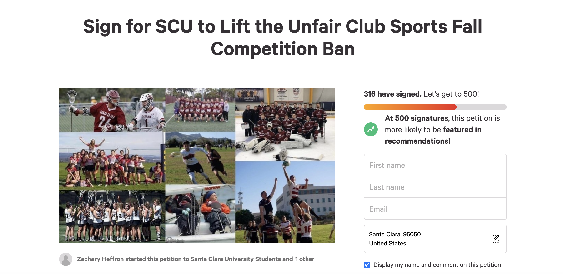Club Athletes Petition to Compete this Fall