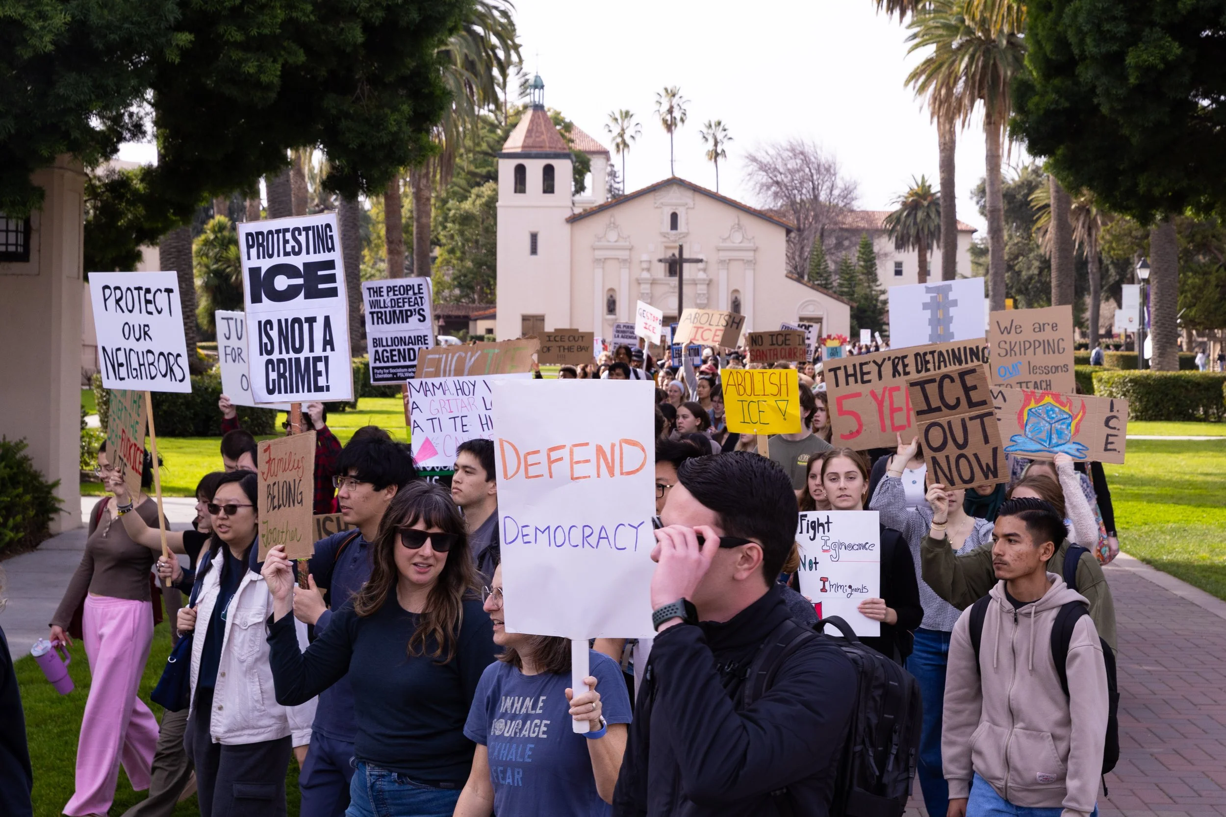 Santa Clara University Anti-ICE Protestors Demand Action
