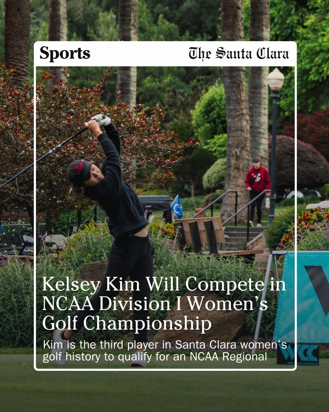 Santa Clara women&rsquo;s golfer Kelsey Kim &rsquo;27 has been selected as an individual qualifier for the Stanford Regional of the 2026 NCAA Division I Women&rsquo;s Golf Championship.

Kim becomes just the third player in program history to qualify