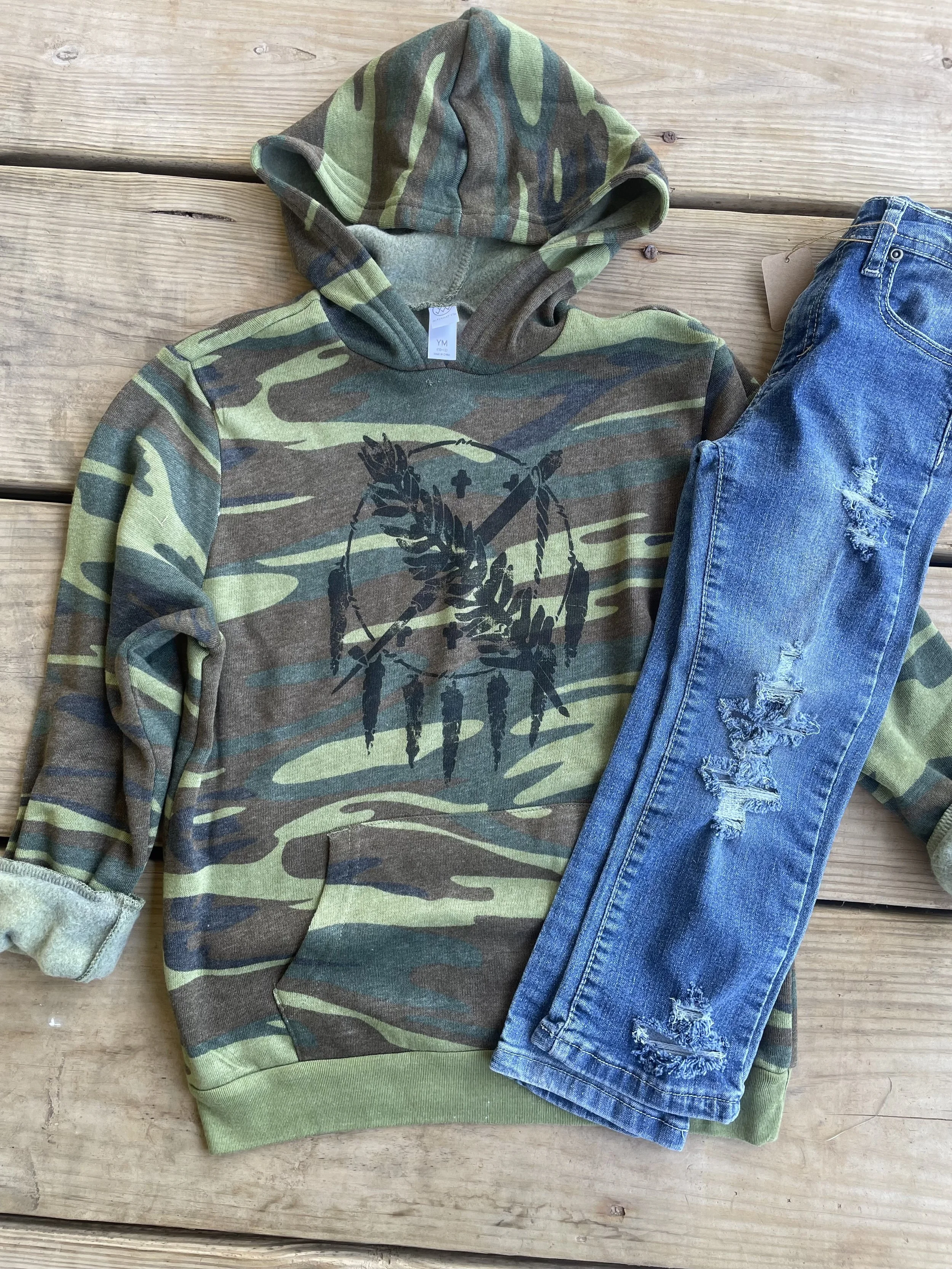 Youth Camo Oklahoma Hoodie