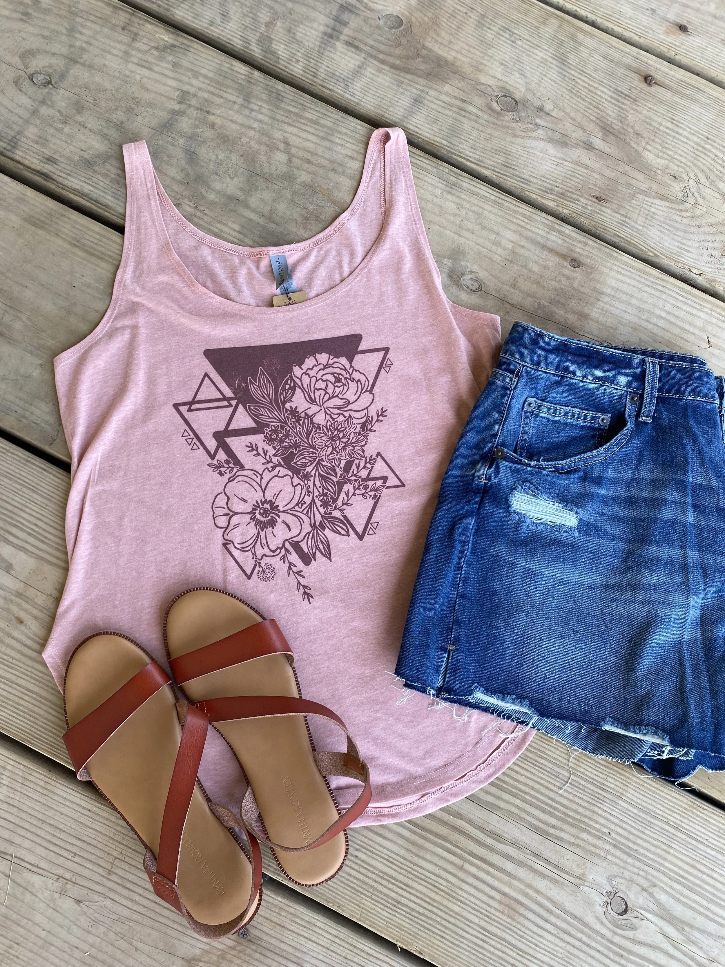 Triangle Flowers Tank