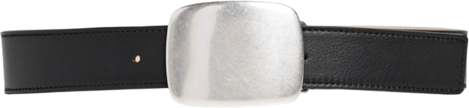 B-Low The Belt black Leighton leather belt with silver hardware