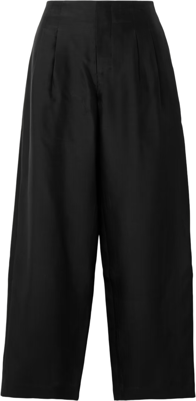 Staud black Pierre wide-leg wool blend pants