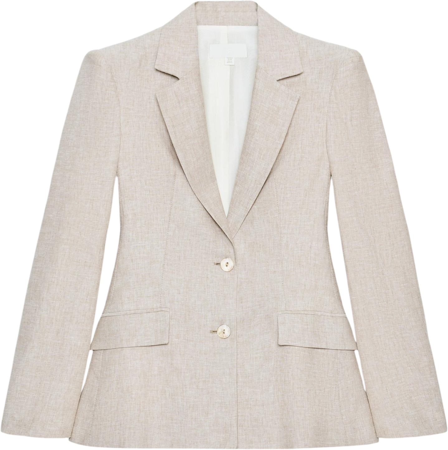  Blazer with darts  52% linen, 48% cotton  $119 