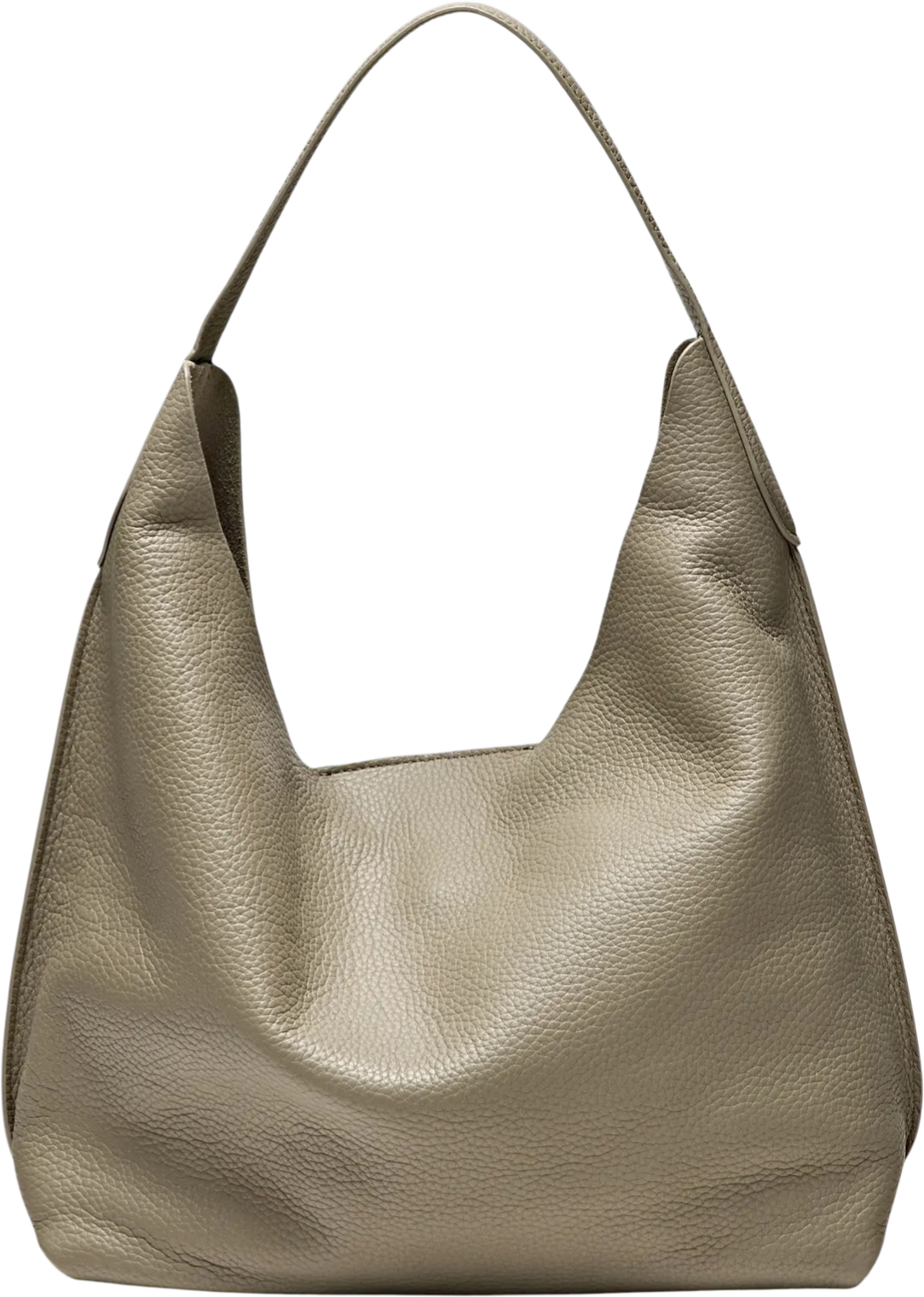 Massimo Dutti medium leather shoulder bag