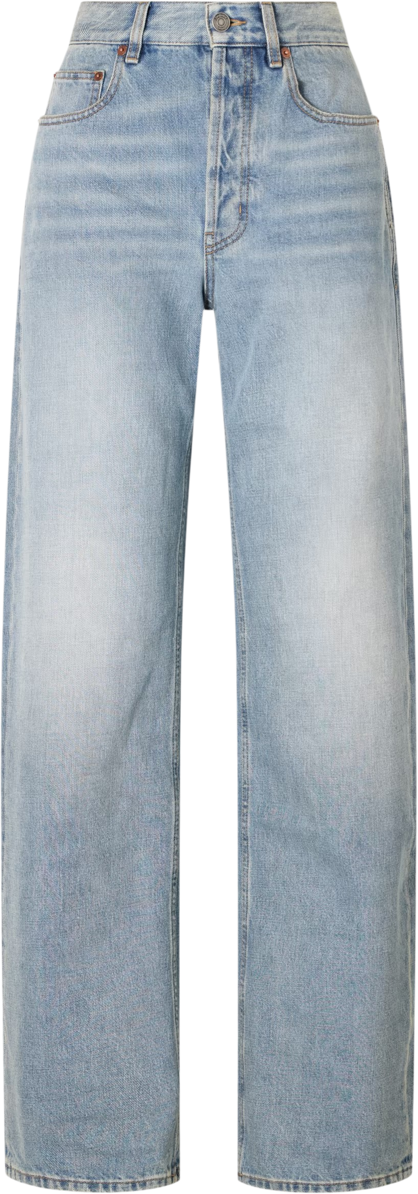 Saint Laurent Neo 90s high-rise straight-leg cotton jeans