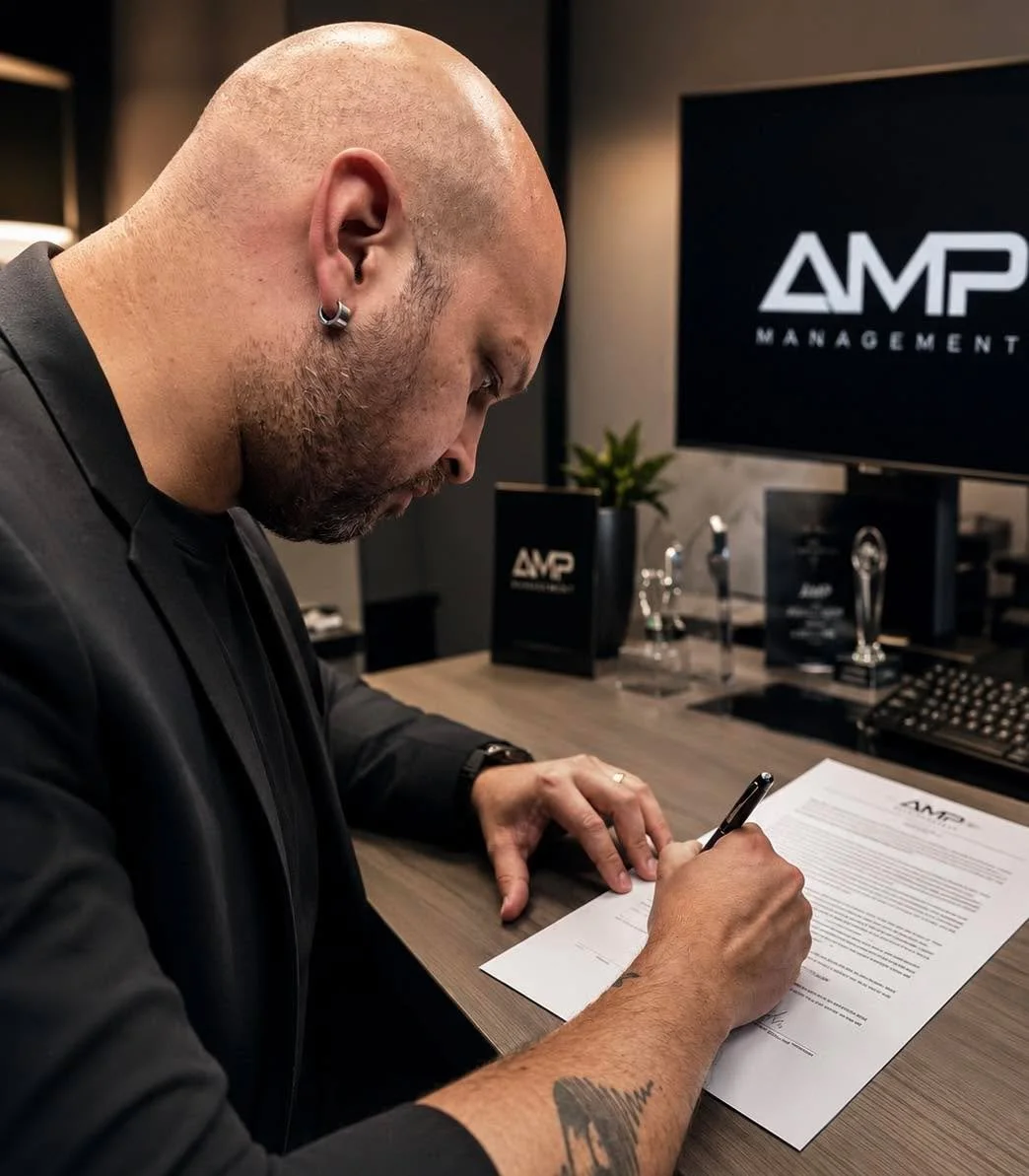Some signatures mean more than a contract. They represent trust, hard work, and the beginning of new opportunities. Grateful to @amp.tourbooking for believing in our vision and joining us for the next chapter of the @handofthetribe journey. Let&rsquo