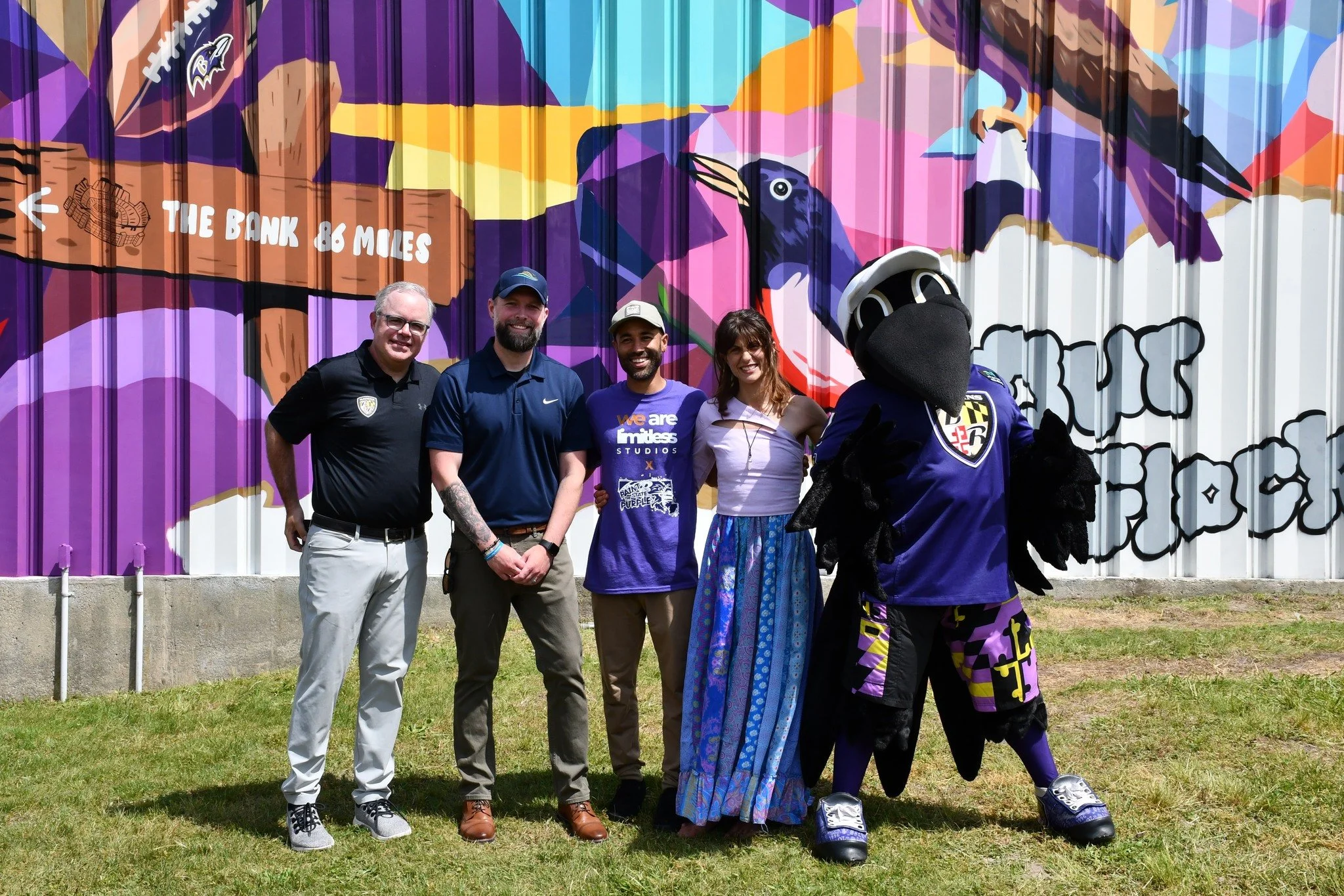 We Are Limitless Studios Baltimore Ravens Mural Celebration