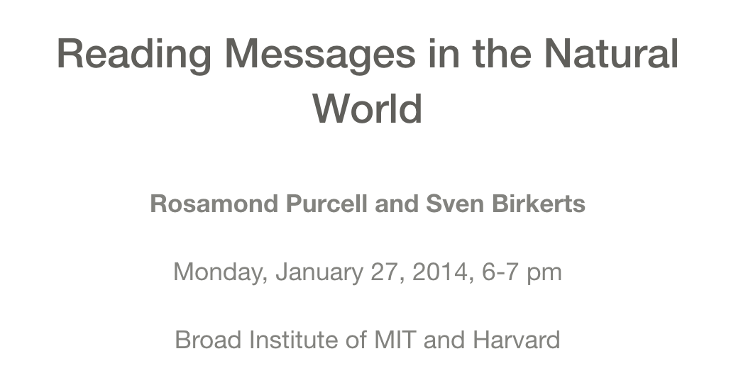 Reading Messages in the Natural World 