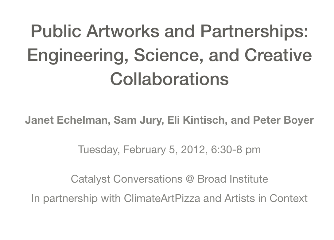 Public Artworks and Partnerships: Engineering, Science, and Creative Collaborations 