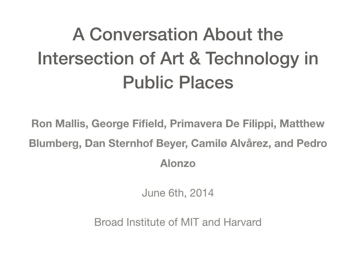 A Conversation About the Intersection of Art & Technology in Public Places