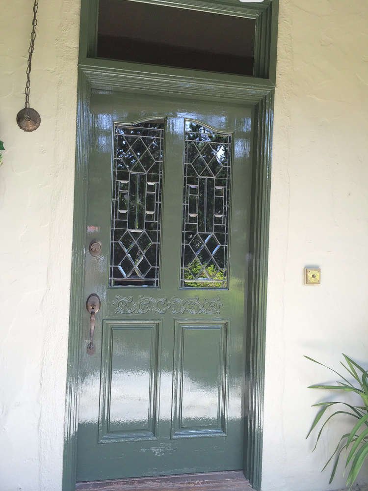 Sage Green High Gloss Front Door