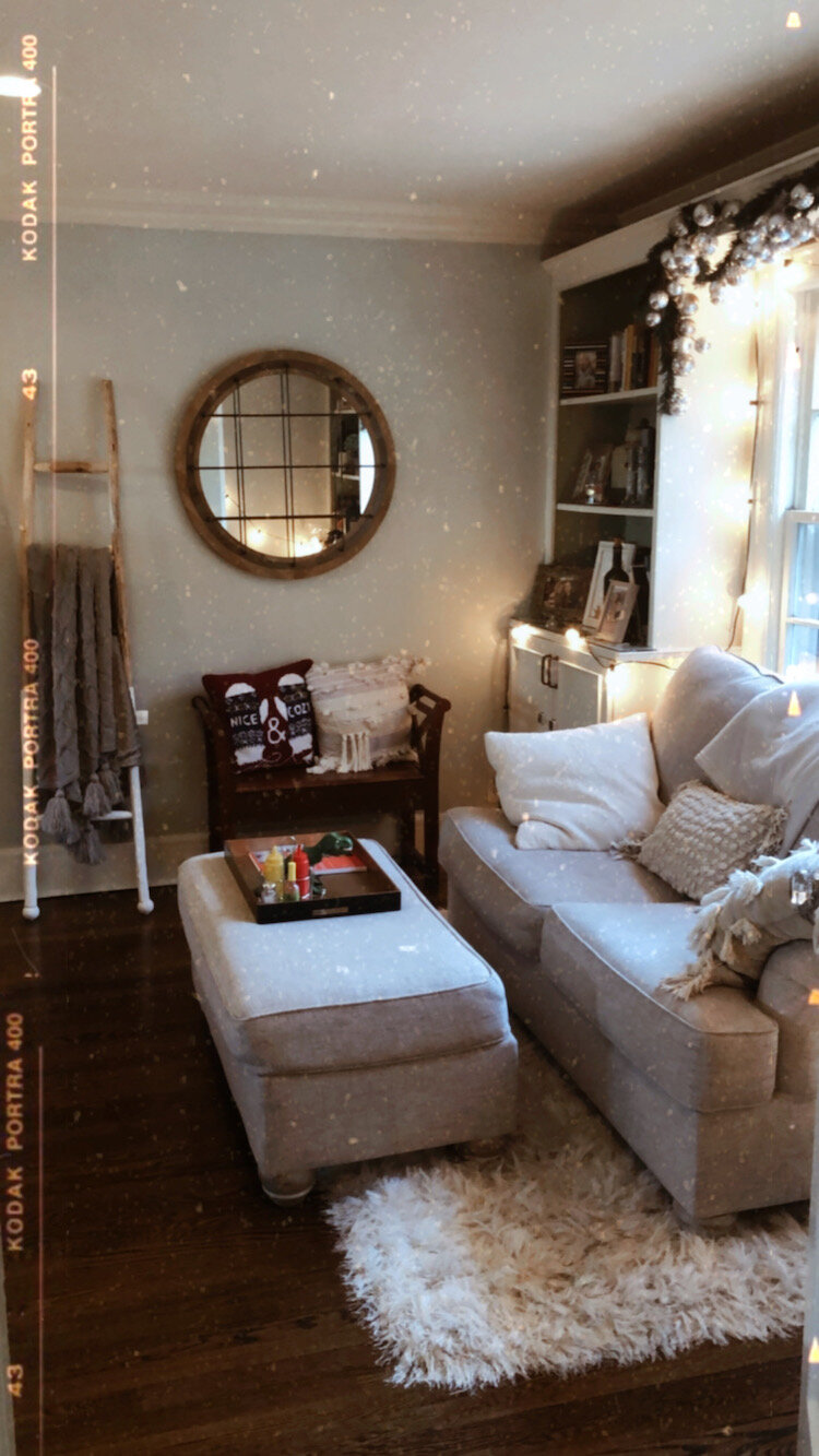 My favorite cozy nook. The perfect dreary day to bake and lounge around.