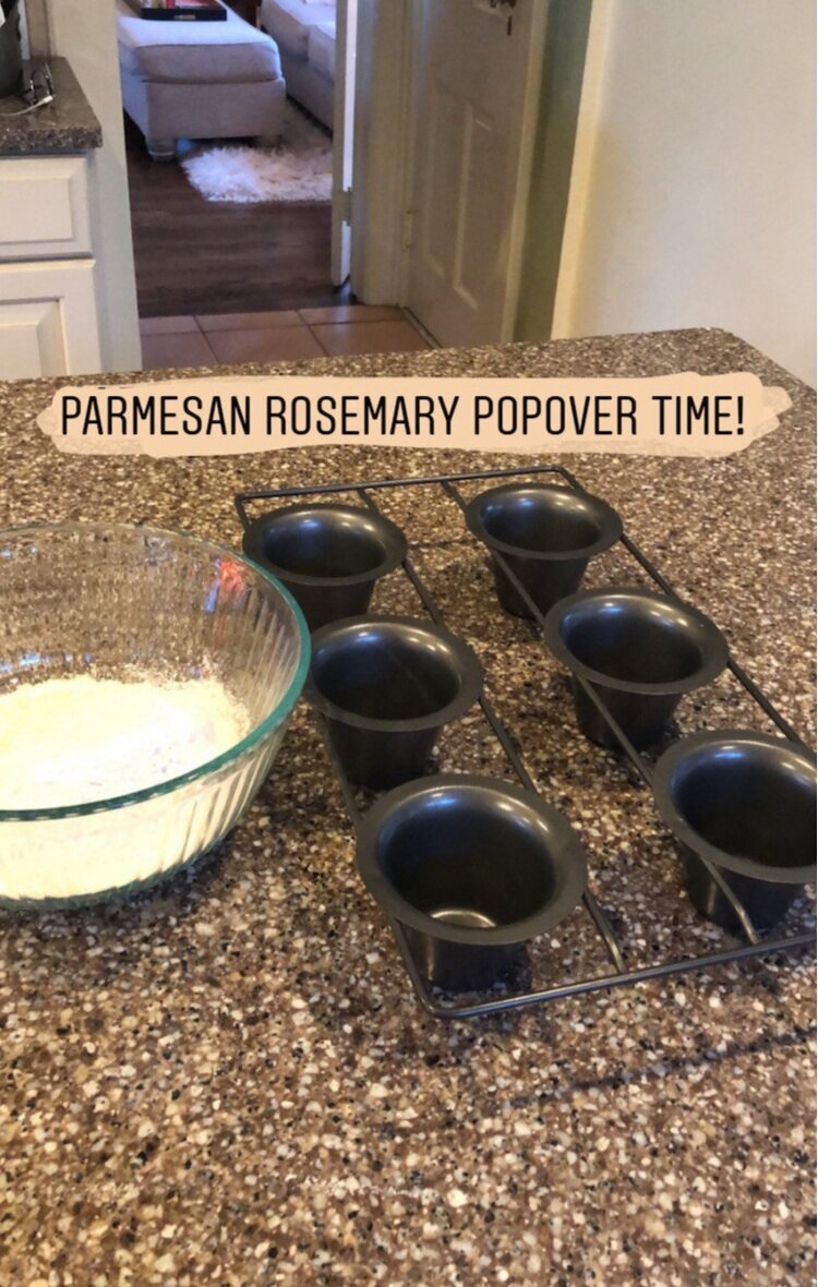 My new popover baking pan - this recipes makes 6!