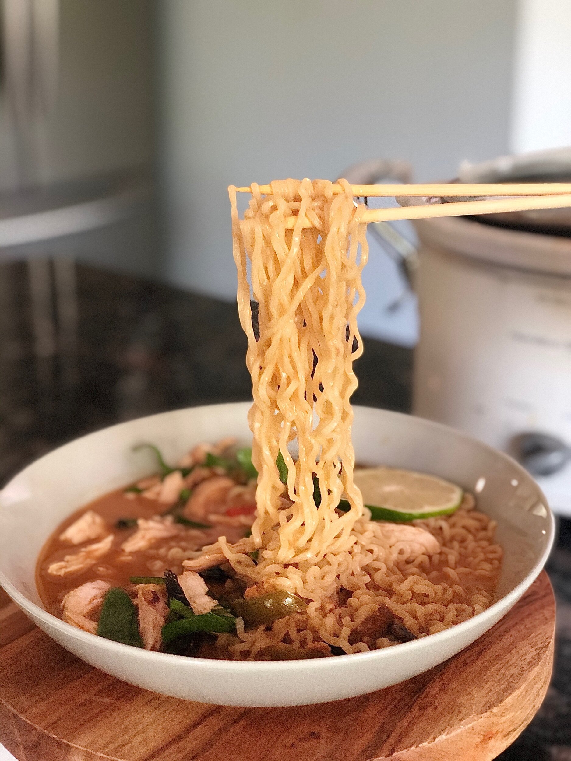 crock-pot thai chicken ramen