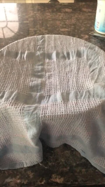 Not winning any awards with this photo, but you get the idea. Cover dough with a wet kitchen towel for 2 hours.