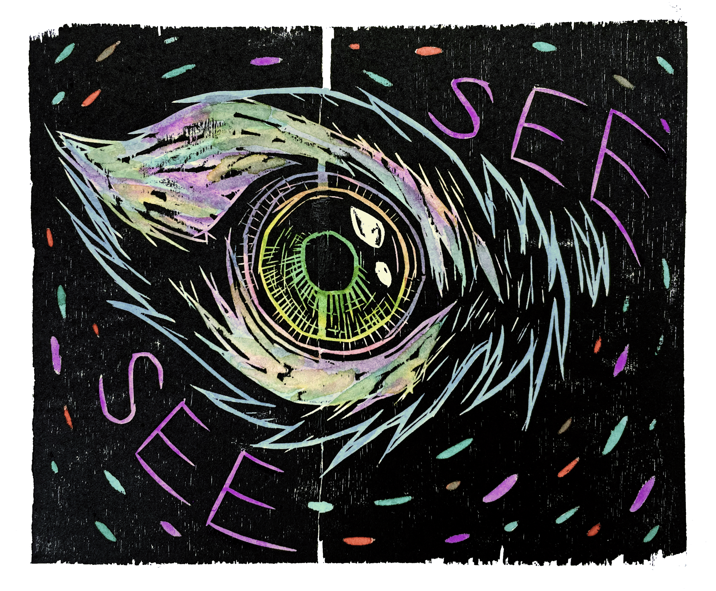 Illustration for the word “SEE” 