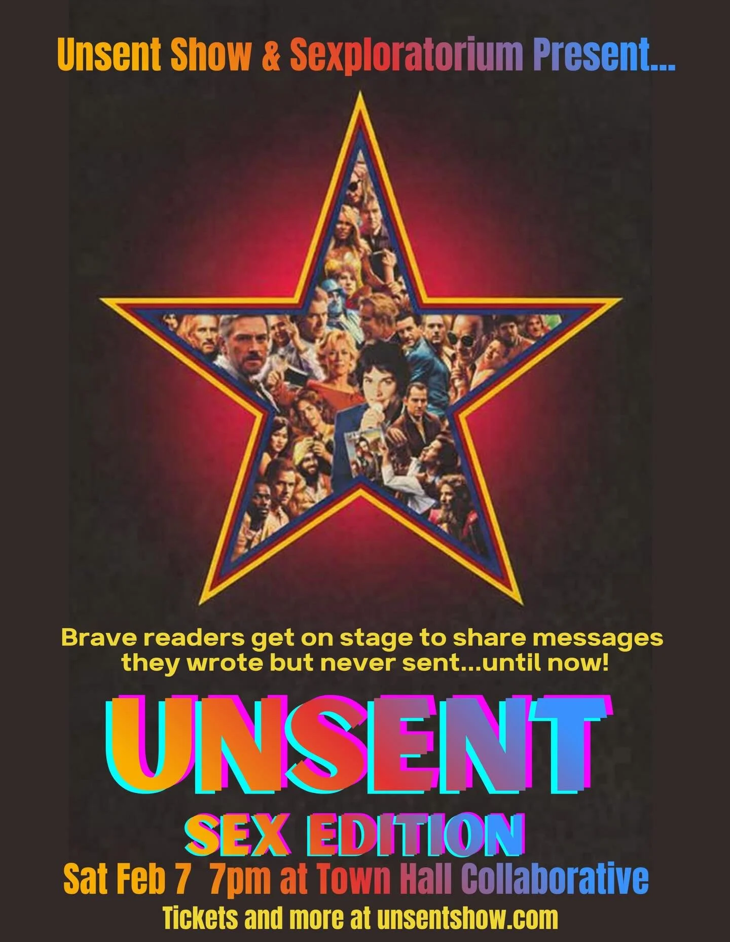Less than 1 month until our biggest show of the year! 

Get your tix now for our infamous Unsent Sex Edition and join us for a wild night of laughter, tears and all the feels as 10 brave souls get on stage to share messages they wrote but never sent,