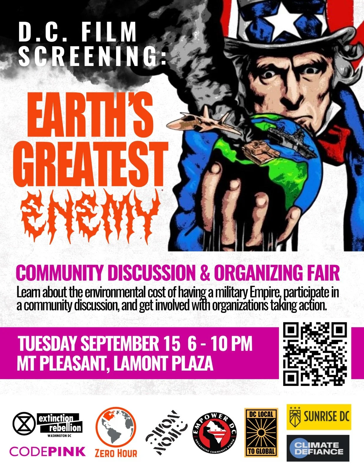 Earth's Greatest Enemy organizing fair, discussion and film showing
