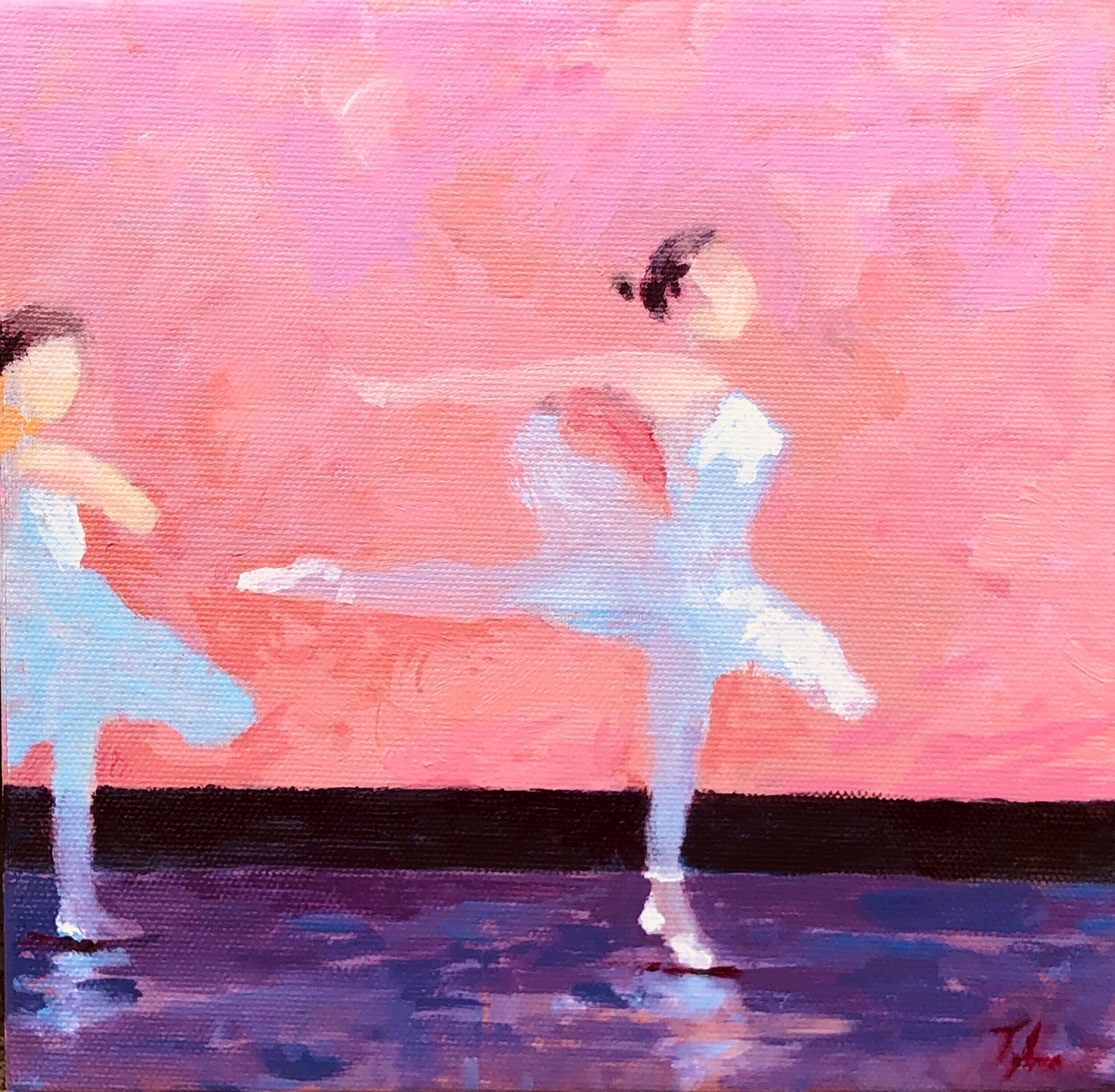  “Dancing With Myself”    oil on canvas    8” x 8”    $300 