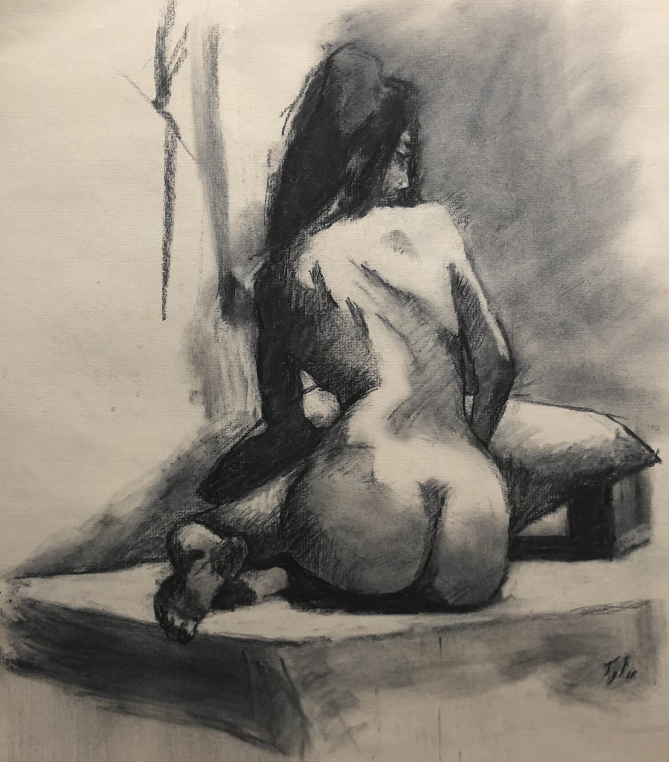  “Susie”    Charcoal on paper&nbsp;    16” x 18”    $450 