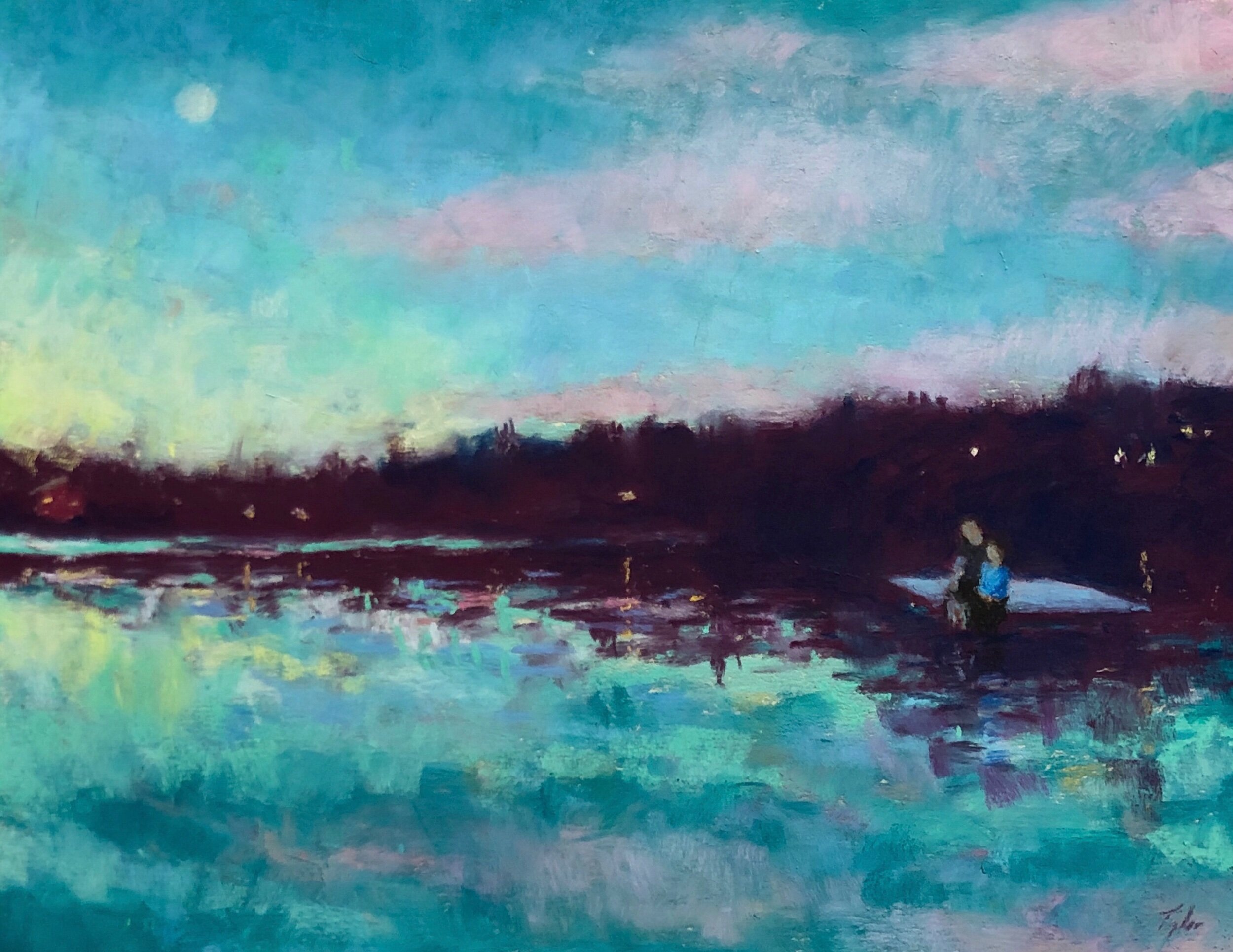  “On Tucker Pond”    pastel on sanded paper    8.5” x 11”    private collection 