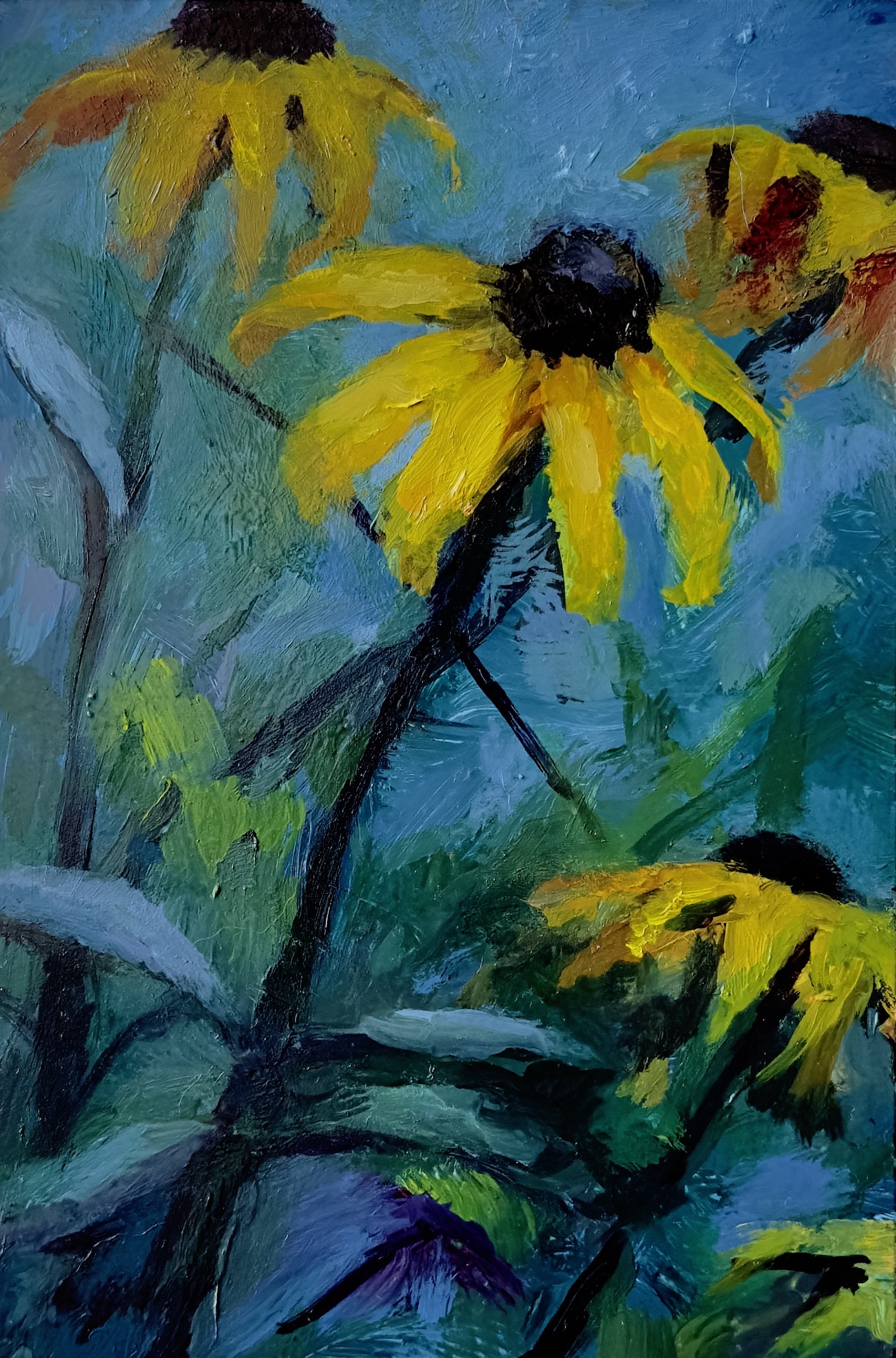  “Jodi’s Susans”    oil on panel    4” x 6”    private collection 