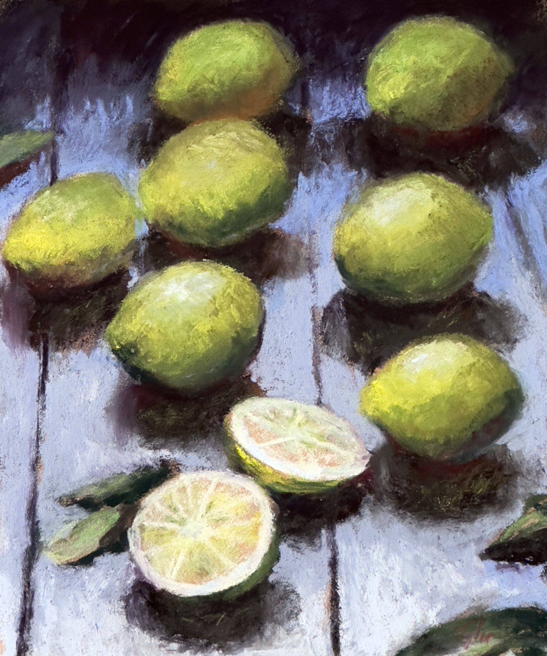  “Lime Time”    pastel on sanded paper    8” x 10”    $700 